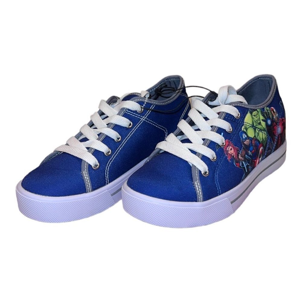 HEELYS Youth Blue Marvel AVENGERS Low Top Lace Up Wheeled Skate Shoes